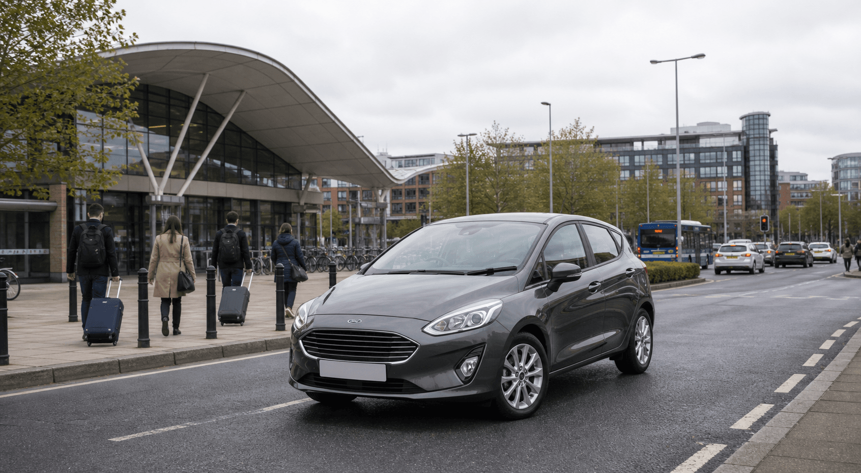 Compact hire car ready for practical travel around Andover